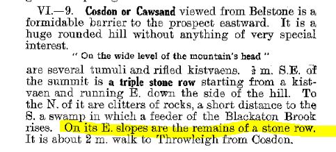 Blackaton Brook Reported Stone Row