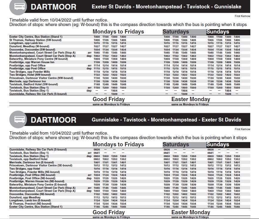 Dartmoor Resource Guide to Dartmoor Public Transport