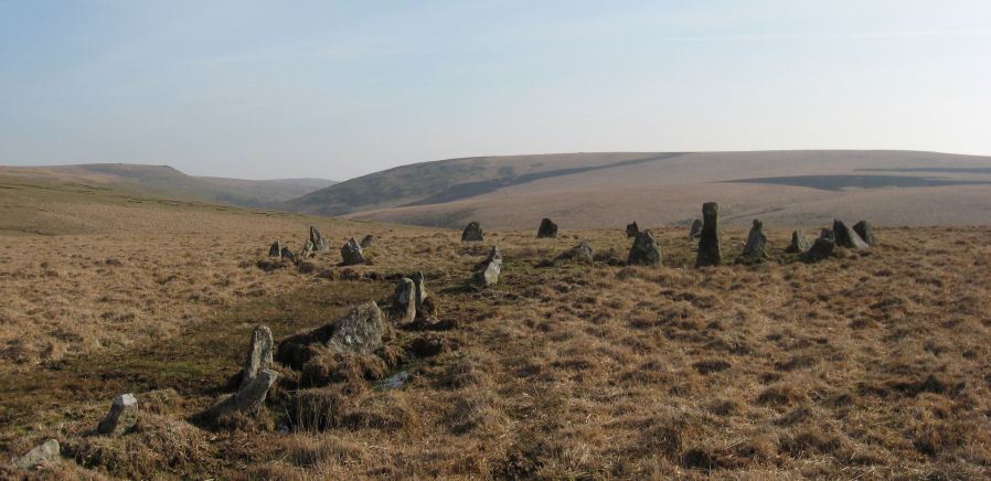 The Dancers Cairn Circle and Stall Moor (Upper Erme) Stone Row