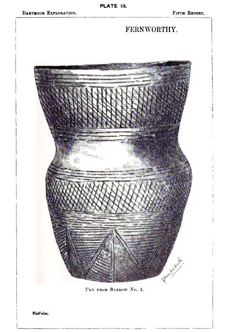 Urn found in Fernworthy Barrow