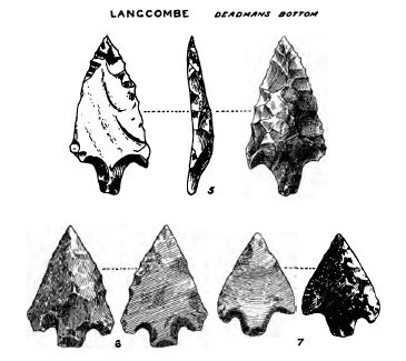Report 19 Plate 1 Three arrow heads excavated from Deadman's Bottom, South Cist
