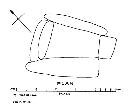 Report 19 Plate 7 Plan of Plym Steps Cist