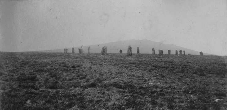 Langstone Stone Circle Restored, photo by Robert Burnard 1894