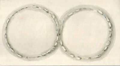 Swete's circles: sketch of two prehistoric-circles by Rev. John Swete, Drewsteignton (DRO, 64M / F1 /61