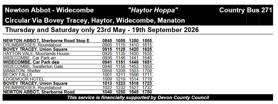 Country Bus 39 & 271 Haytor Hoppa